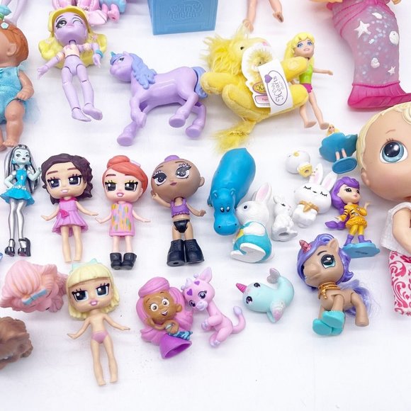 Doll Mini Figures Girls Toy Box Lot 30+ pieces Tiny Tukkins Baby Alive Unicorn - Picture 2 of 15